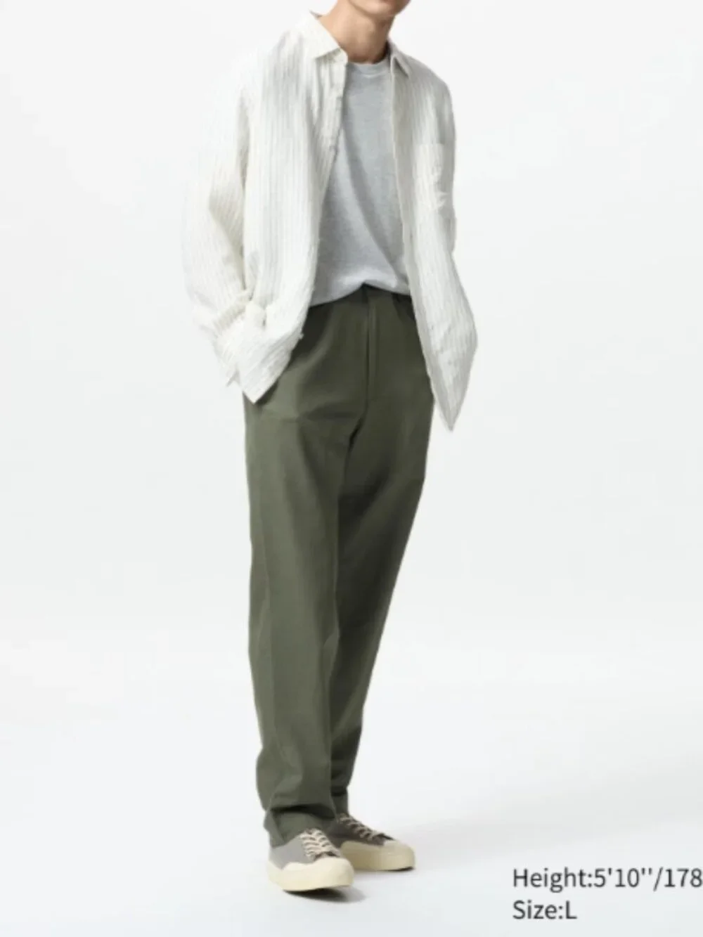Men's Uniqlo Linen Blend Relaxed Pants (Natural)